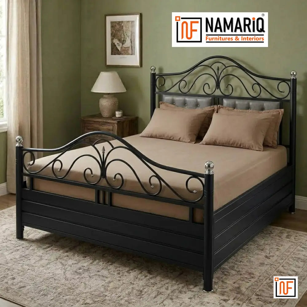 melodie-namariq-elegant-metal-bed-with-hydraulic-box-storage-twin-cushions-headboard-water-resistant-anti-rust-powder-coated-finish-black