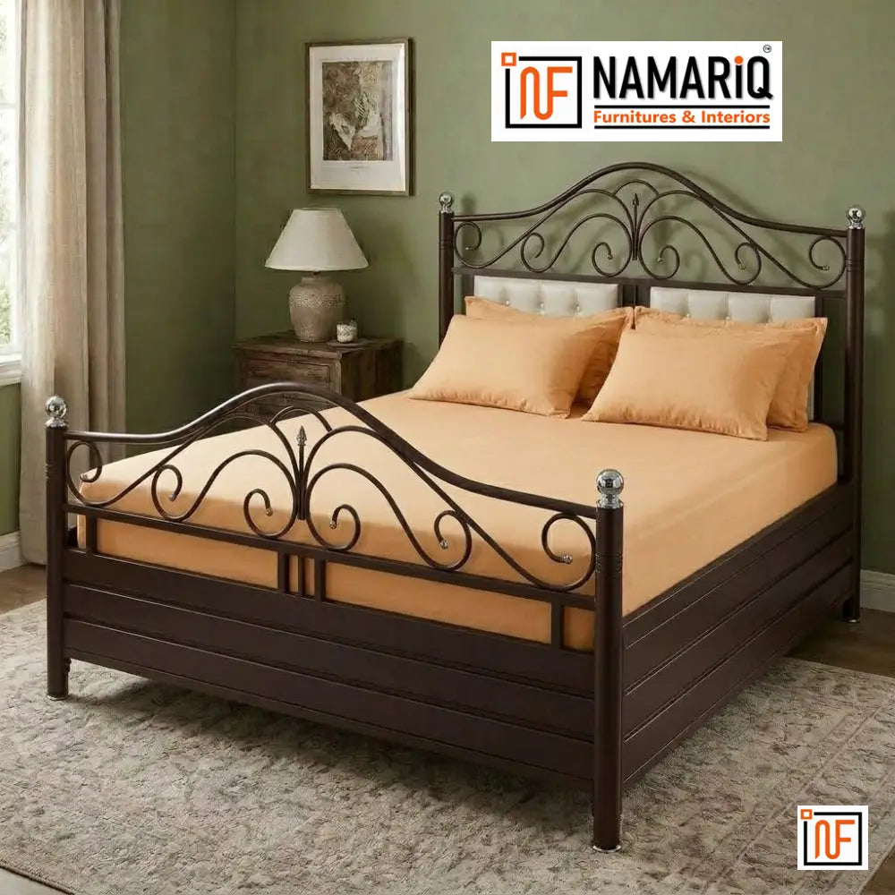 melodie-namariq-elegant-metal-bed-with-hydraulic-box-storage-twin-cushions-headboard-water-resistant-anti-rust-powder-coated-finish-brown
