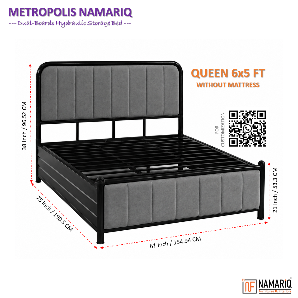 metropolis-namariq-hydraulic-storage-metal-bed-frame-with-cushioned-tufted-head-footboards-bedroom-furniture-easy-assembly-premium-powder-coated-king-queen-single-sizes-black-grey-color