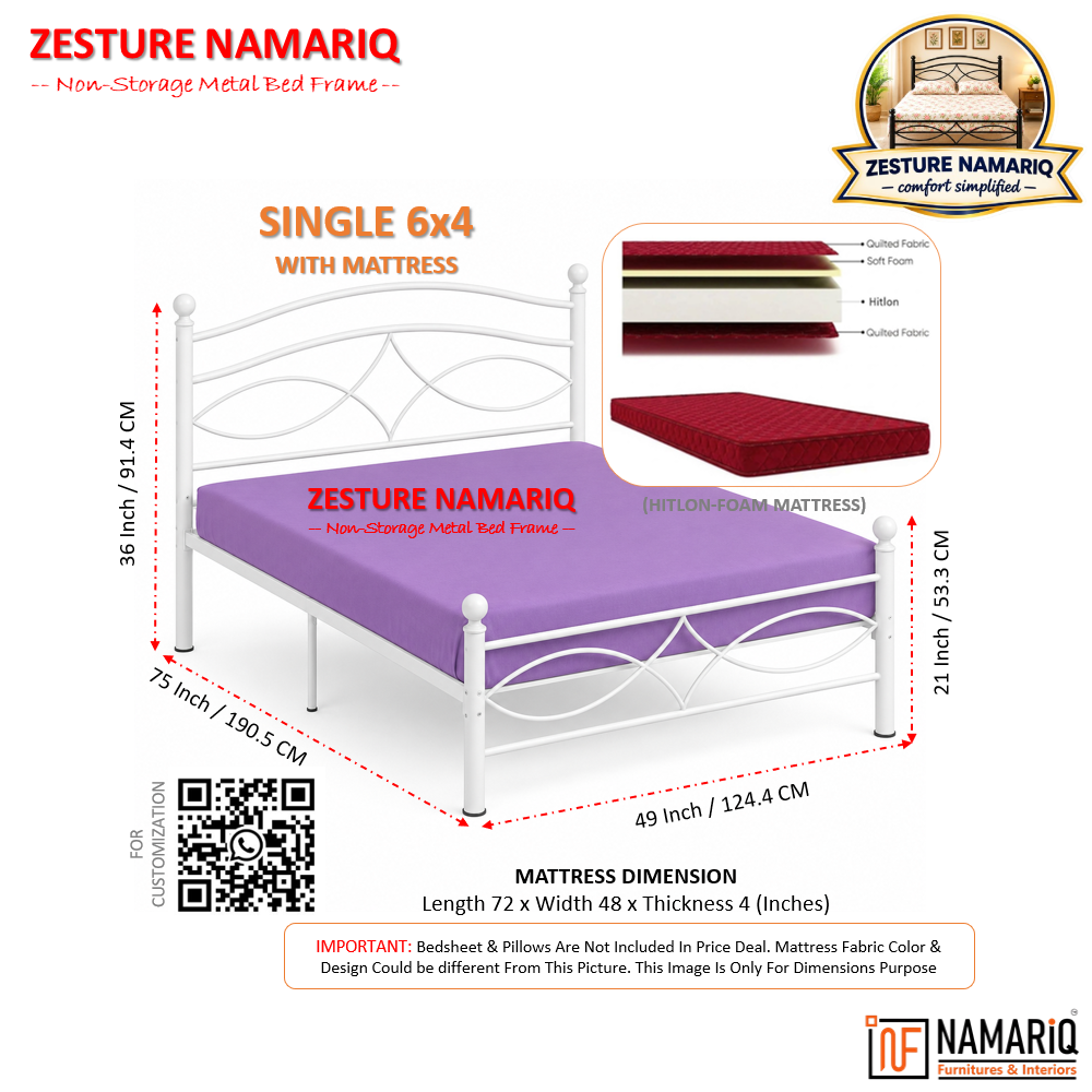 zesture-namariq-solid-wrought-iron-metal-bed-cot-without-inbuilt-storage-box-space-saving-bedroom-furniture-artistic-head-footboard-with-without-mattress-king-queen-single-sizes-powder-coated-white-color