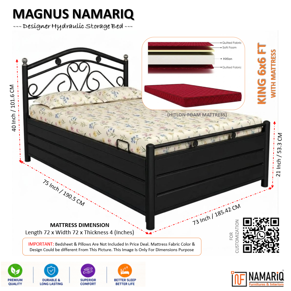 magnus-namariq-hydraulic-storage-metal-bed-frame-with-designer-headboard-bedroom-furniture-easy-assembly-premium-powder-coated-king-queen-single-sizes-black-color