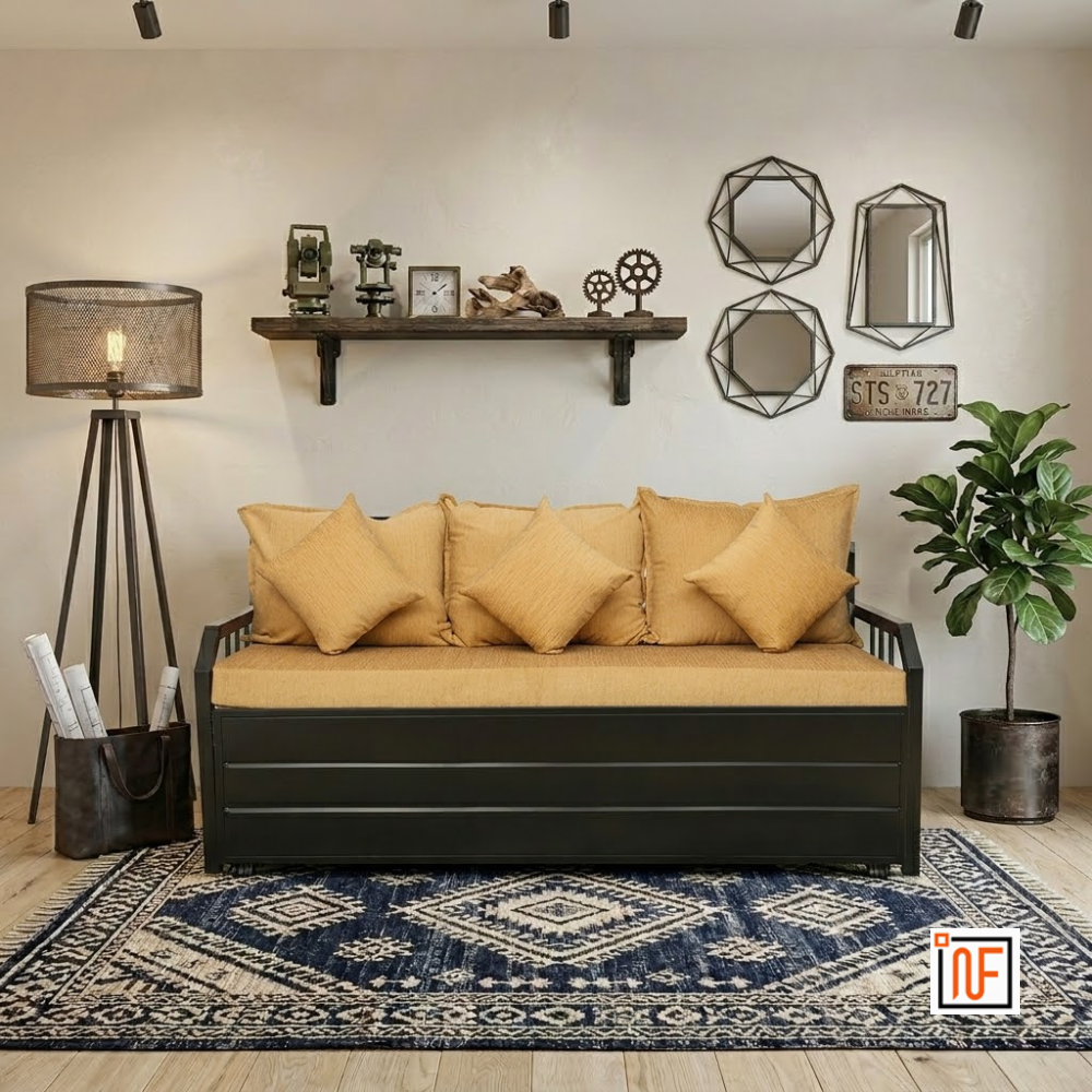 omega-namariq-minimalist-design-wrought-metal-sofa-cum-bed-convertible-sofa-cum-bed-with-hydraulic-box-storage-for-bedroom-living-room-water-resistant-anti-rust-powder-coated-finish-black-golden-combination