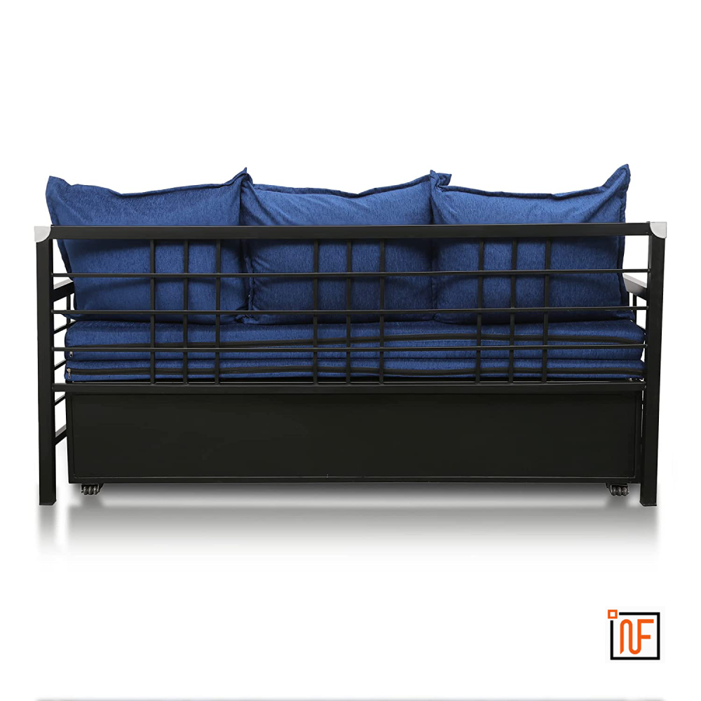 omega-namariq-minimalist-design-wrought-metal-sofa-cum-bed-convertible-sofa-cum-bed-with-hydraulic-box-storage-for-bedroom-living-room-water-resistant-anti-rust-powder-coated-finish-black-blue-combination