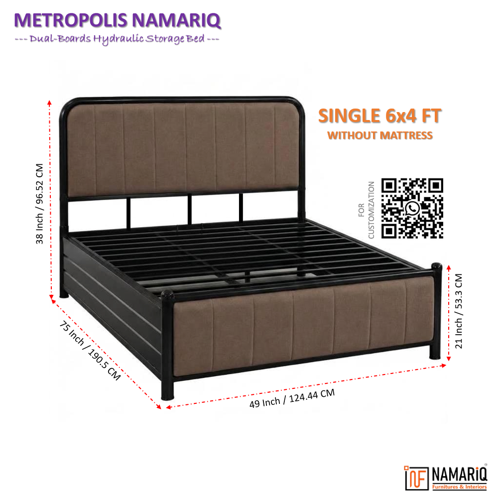 metropolis-namariq-hydraulic-storage-metal-bed-frame-with-cushioned-tufted-head-footboards-bedroom-furniture-easy-assembly-premium-powder-coated-king-queen-single-sizes-black-brown-color