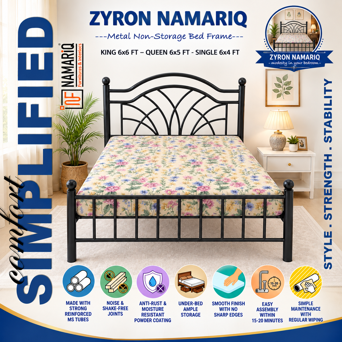 zyron-namariq-solid-wrought-iron-metal-bed-cot-without-inbuilt-storage-box-space-saving-bedroom-furniture-artistic-head-footboard-with-without-mattress-king-queen-single-sizes-powder-coated-black-color