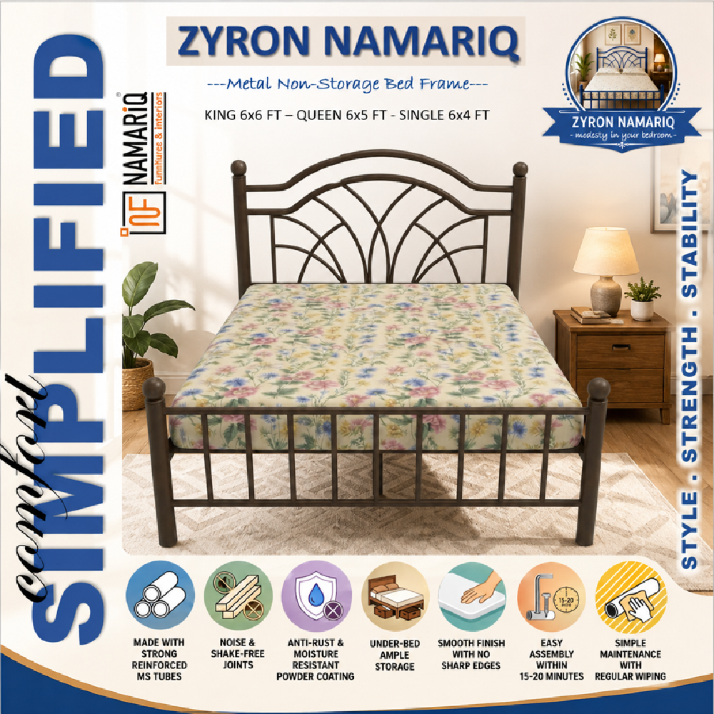 zyron-namariq-solid-wrought-iron-metal-bed-cot-without-inbuilt-storage-box-space-saving-bedroom-furniture-artistic-head-footboard-with-without-mattress-king-queen-single-sizes-powder-coated-brown-color