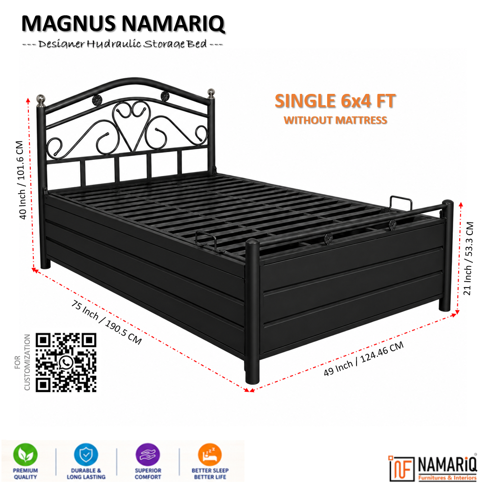 magnus-namariq-hydraulic-storage-metal-bed-frame-with-designer-headboard-bedroom-furniture-easy-assembly-premium-powder-coated-king-queen-single-sizes-black-color