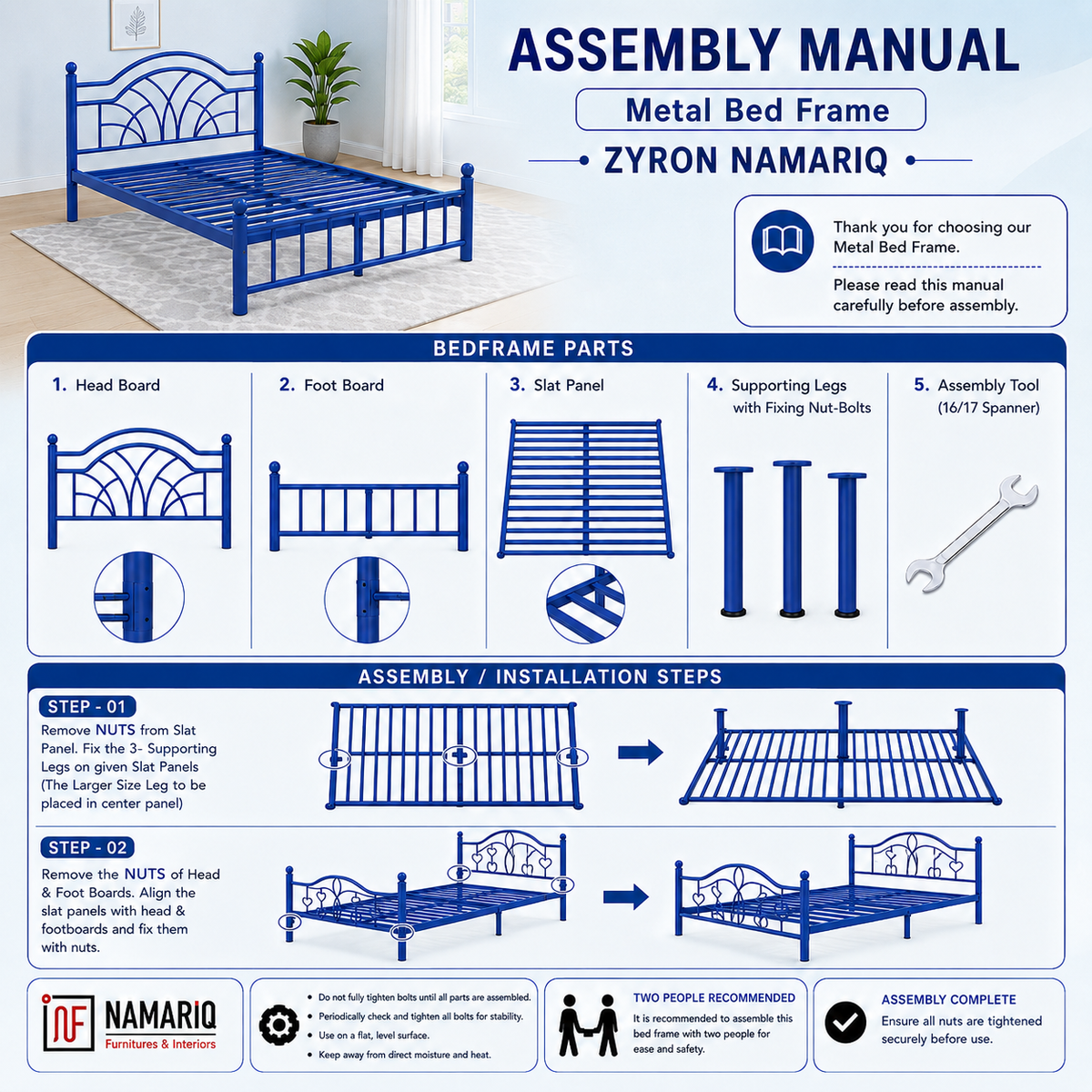 zyron-namariq-solid-wrought-iron-metal-bed-cot-without-inbuilt-storage-box-space-saving-bedroom-furniture-artistic-head-footboard-with-without-mattress-king-queen-single-sizes-powder-coated-blue-color