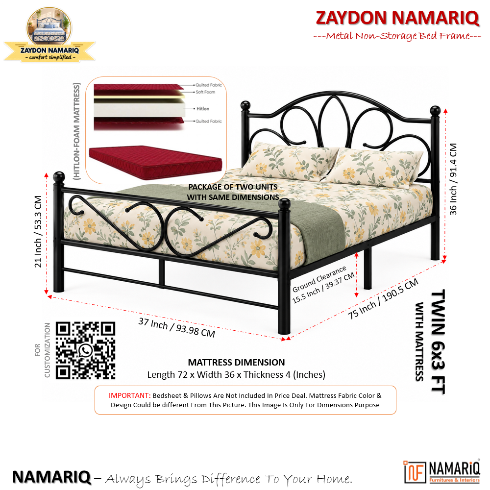 zaydon-namariq-solid-wrought-iron-metal-bed-cot-without-inbuilt-storage-box-space-saving-bedroom-furniture-artistic-head-footboard-with-without-mattress-king-queen-single-twin-sizes-powder-coated-black-color