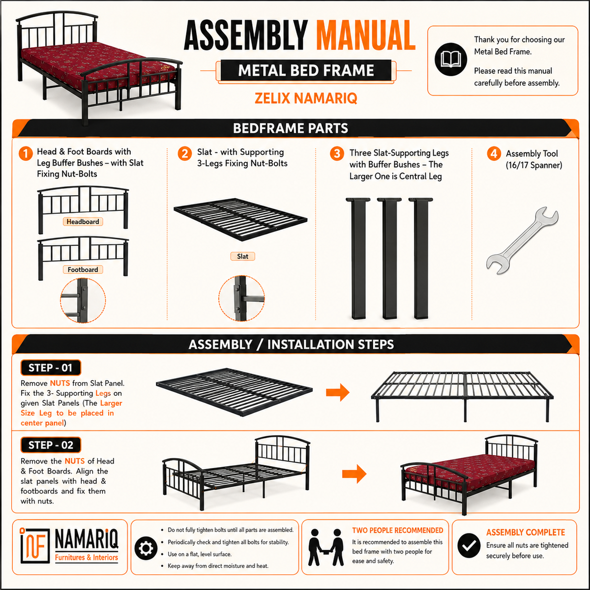 zelix-namariq-wrought-iron-metal-bed-without-inbuilt-storage-box-space-saving-bedroom-living-room-cot-bed-king-queen-single-sizes-with-without-mattress-blue-color