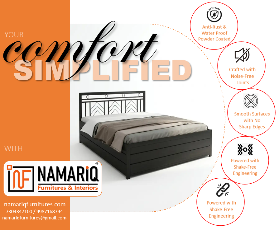 maitra-namariq-modern-metal-bed-with-hydraulic-box-storage-water-resistant-anti-rust-powder-coated-finish-black
