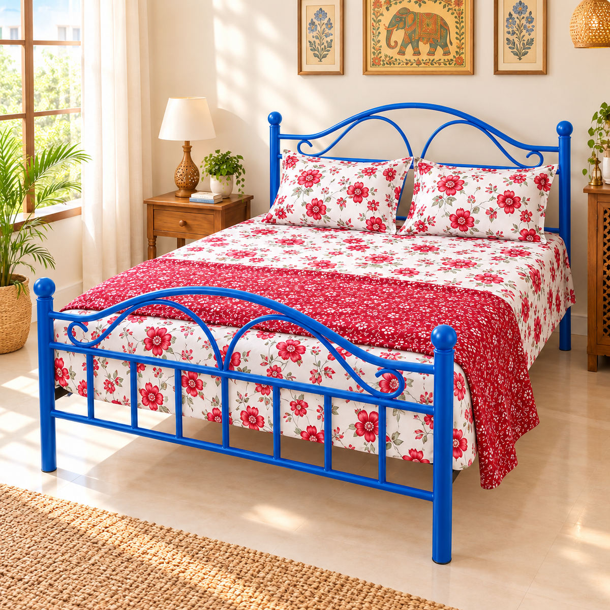 zain-namariq-wrought-iron-modern-metal-bed-cot-space-saving-bedroom-furniture-elegant-head-footboard-noise-free-easy-assembly-with-without-mattress-king-queen-single-sizes-powder-coated-blue-color