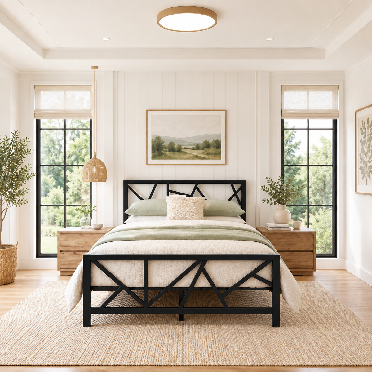 zenith-namariq-heavy-duty-metal-bed-frame-with-modern-geometric-x-pattern-solid-metal-bed-bedroom-home-furniture-with-without-mattress-powder-coated-black-finish-king-queen-double-single-sizes