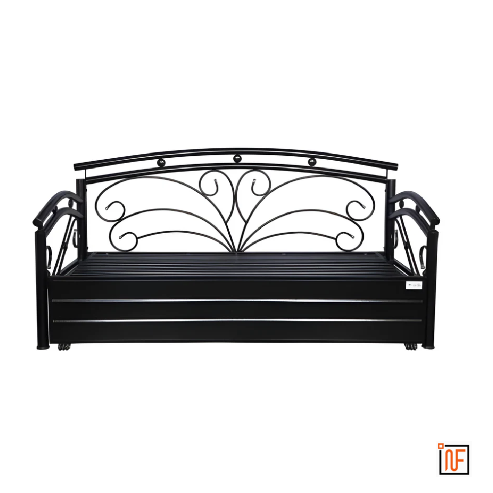 onyx-namariq-butterfly-design-frame-metal-sofa-cum-bed-convertible-sofa-cum-bed-with-hydraulic-box-storage-for-bedroom-living-room-water-resistant-anti-rust-powder-coated-finish-black-brown-tone
