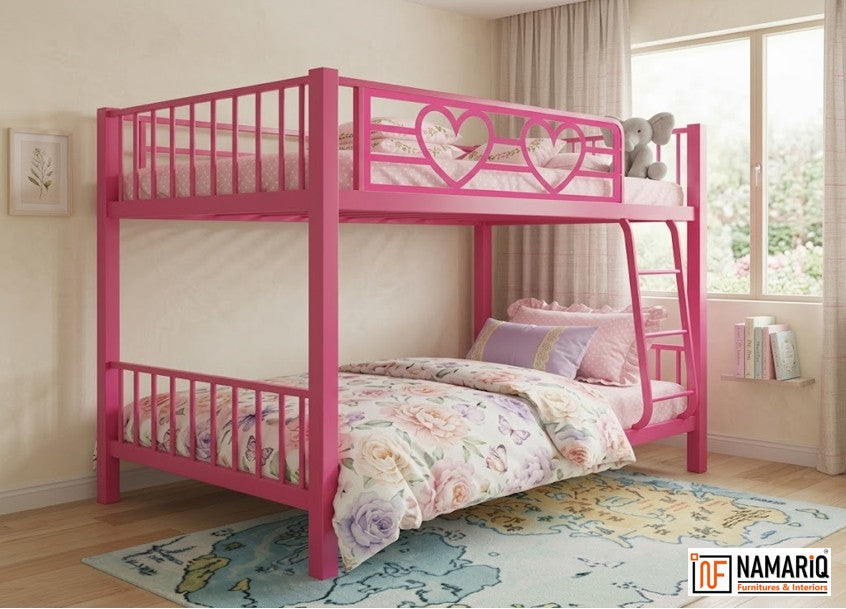 girliyappa-namariq-twin-hearts-twin-over-twin-metal-bunk-bed-without-storage-heavy-duty-powder-coated-pink-color