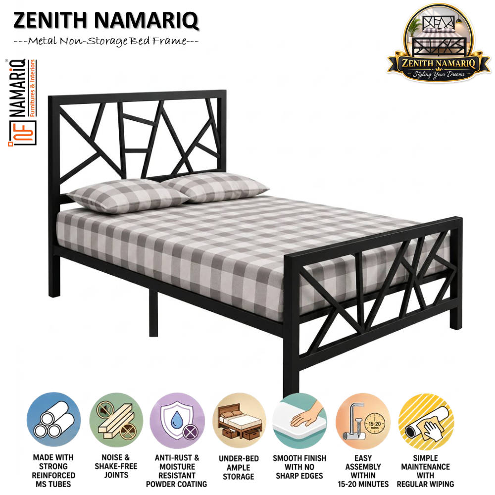zenith-namariq-heavy-duty-metal-bed-frame-with-modern-geometric-x-pattern-solid-metal-bed-bedroom-home-furniture-with-without-mattress-powder-coated-black-finish-king-queen-double-single-sizes
