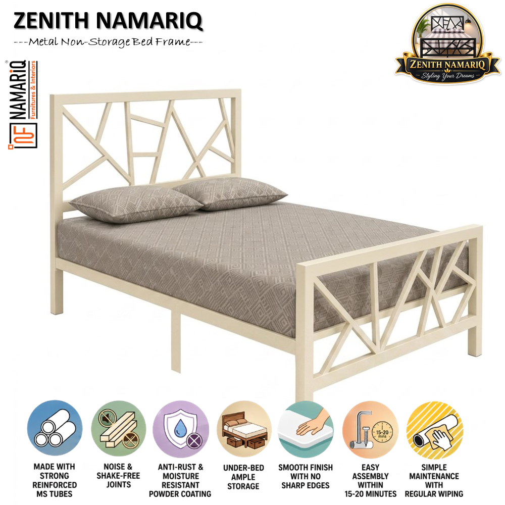 zenith-namariq-heavy-duty-metal-bed-frame-with-modern-geometric-x-pattern-solid-metal-bed-bedroom-home-furniture-with-without-mattress-powder-coated-ivory-finish-king-queen-double-single-sizes
