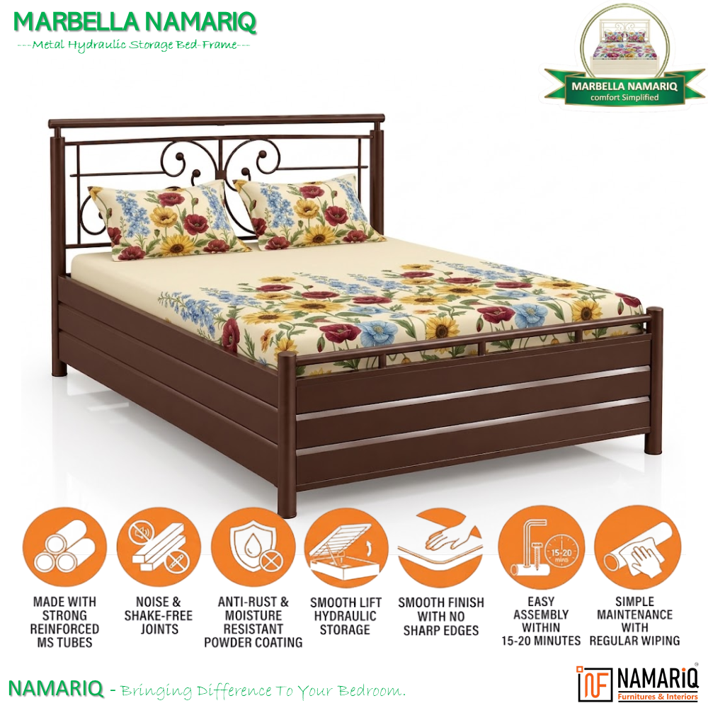 marbella-namariq-heavy-duty-metal-hydraulic-storage-bed-frame-classic-designer-headboard-bedroom-furniture-easy-assembly-premium-powder-coated-king-queen-single-sizes-brown-color
