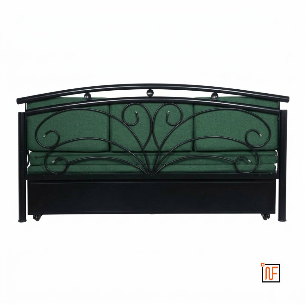 onyx-namariq-butterfly-design-frame-metal-sofa-cum-bed-convertible-sofa-cum-bed-with-hydraulic-box-storage-for-bedroom-living-room-water-resistant-anti-rust-powder-coated-finish-black-green-tone