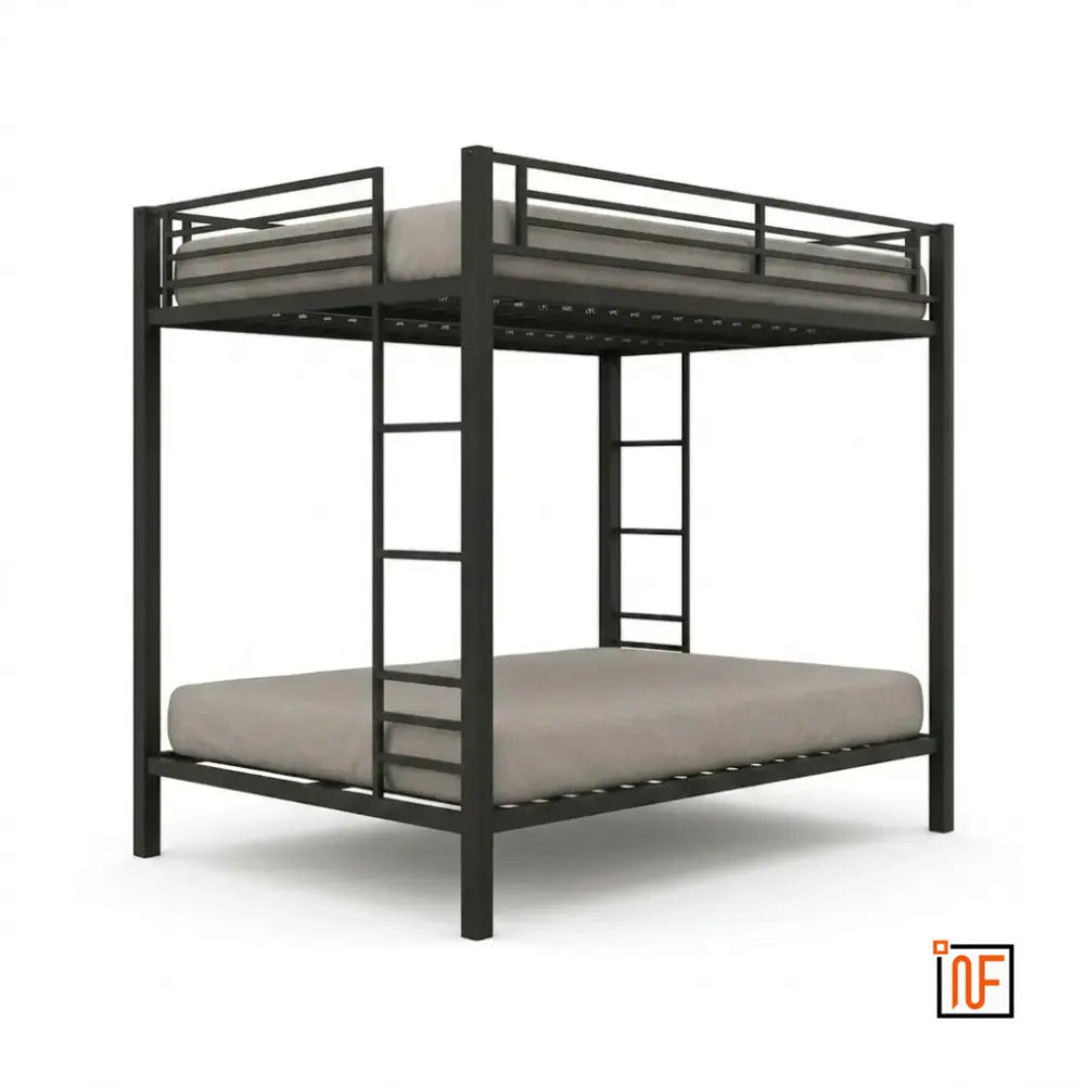 aegis-namariq-twin-over-twin-heavy-duty-metal-bunk-bed-without-inbuilt-storage-anti-rust-water-resistant-powder-coated-finish-black