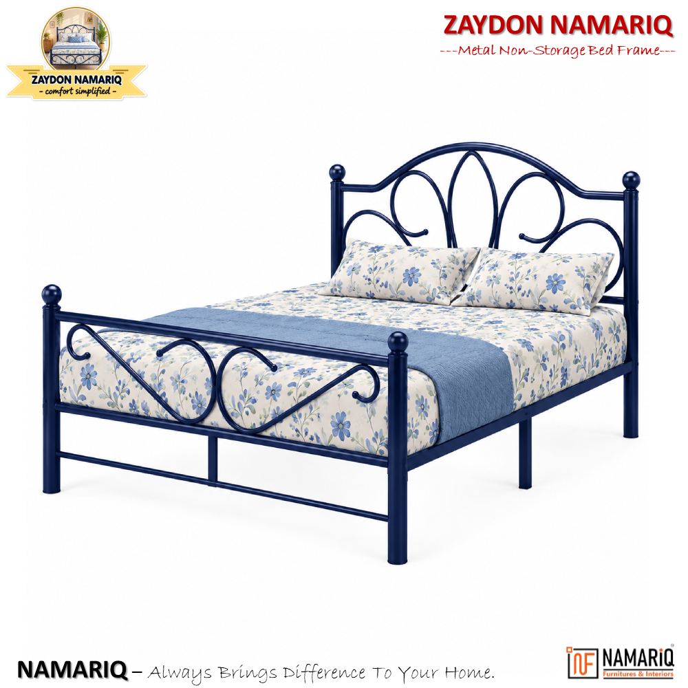 zaydon-namariq-solid-wrought-iron-metal-bed-cot-without-inbuilt-storage-box-space-saving-bedroom-furniture-artistic-head-footboard-with-without-mattress-king-queen-single-twin-sizes-powder-coated-blue-color