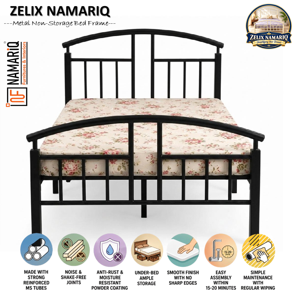 zelix-namariq-wrought-iron-metal-bed-without-inbuilt-storage-box-space-saving-bedroom-living-room-cot-bed-king-queen-single-sizes-with-without-mattress-black-color