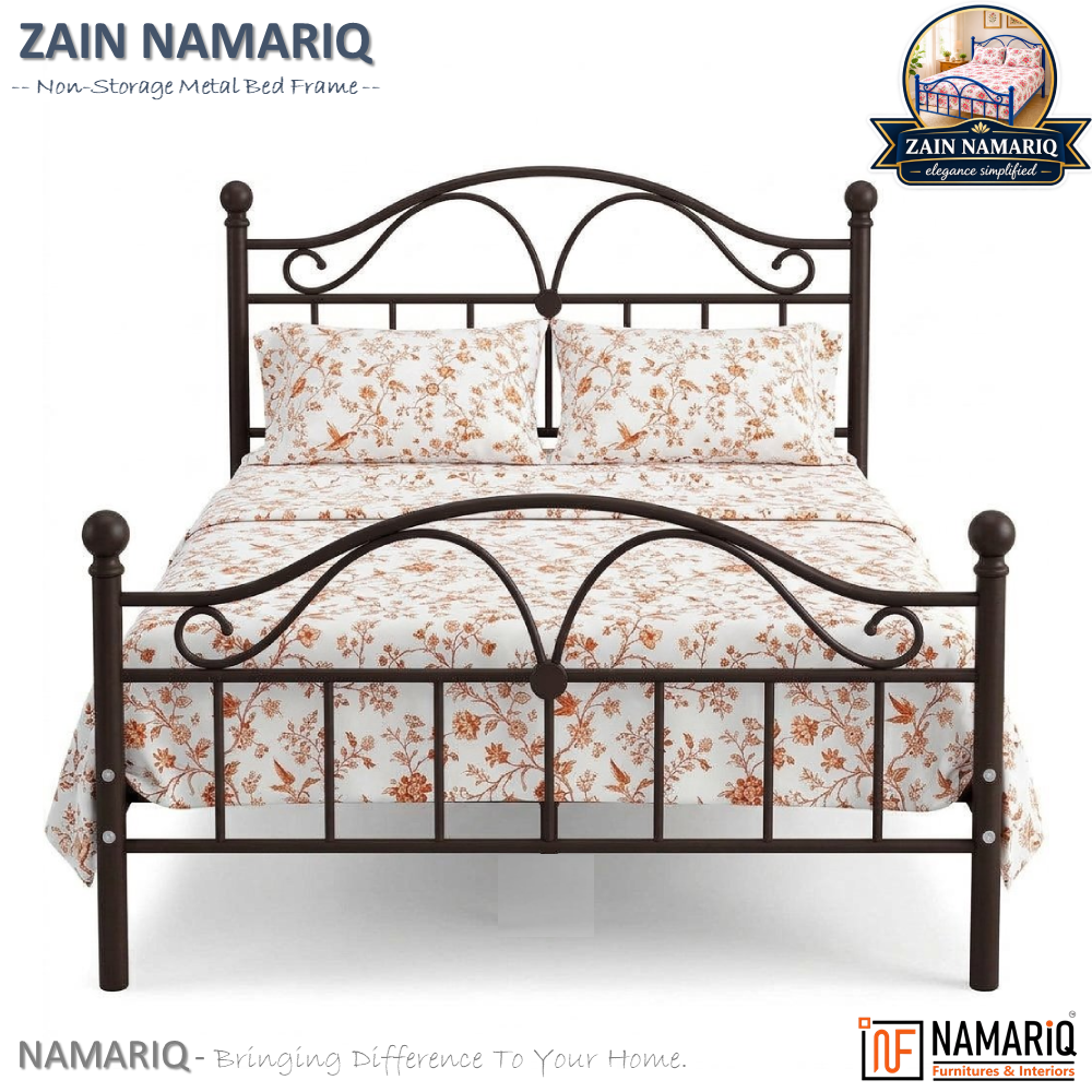 zain-namariq-wrought-iron-modern-metal-bed-cot-space-saving-bedroom-furniture-elegant-head-footboard-noise-free-easy-assembly-with-without-mattress-king-queen-single-sizes-powder-coated-brown-color