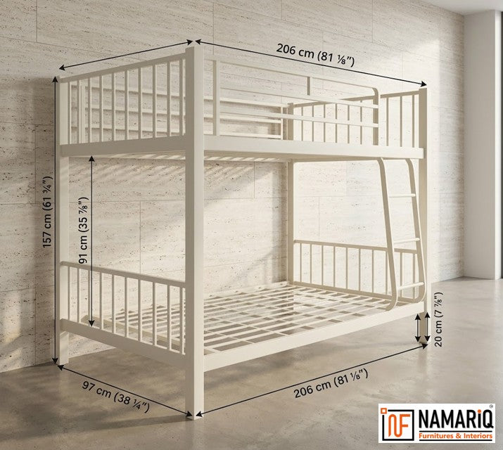 kidmania-namariq-twin-over-twin-heavy-duty-metal-bunk-bed-without-storage-box-designed-for-kids-teenagers-and-adult-siblings-ivory-white-color-without-mattress