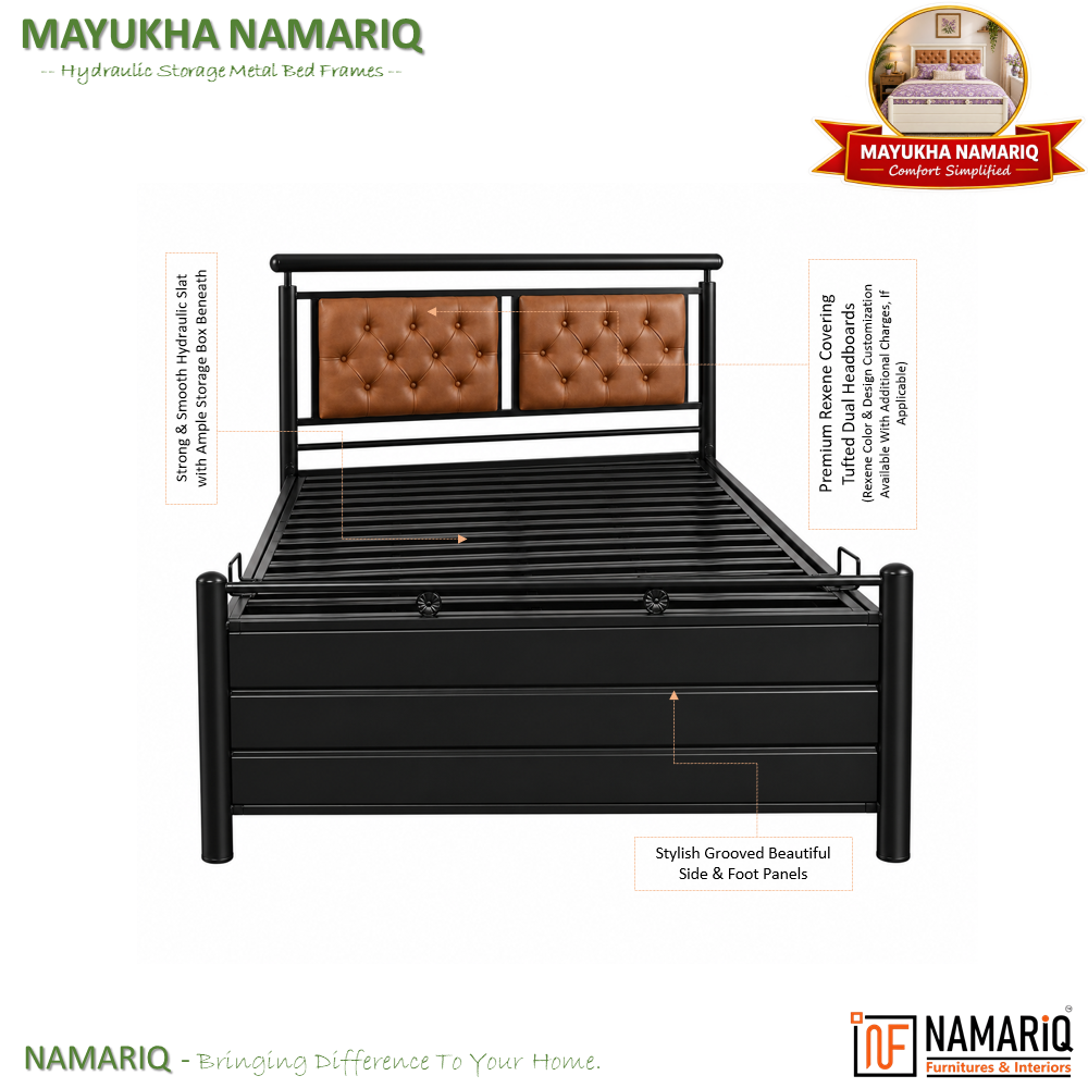 mayukha-namariq-metal-hydraulic-storage-bed-dual-tufted-headboards-bedroom-furniture-easy-assembly-premium-powder-coated-king-queen-single-sizes-black-frame-with-brown-headboard-color