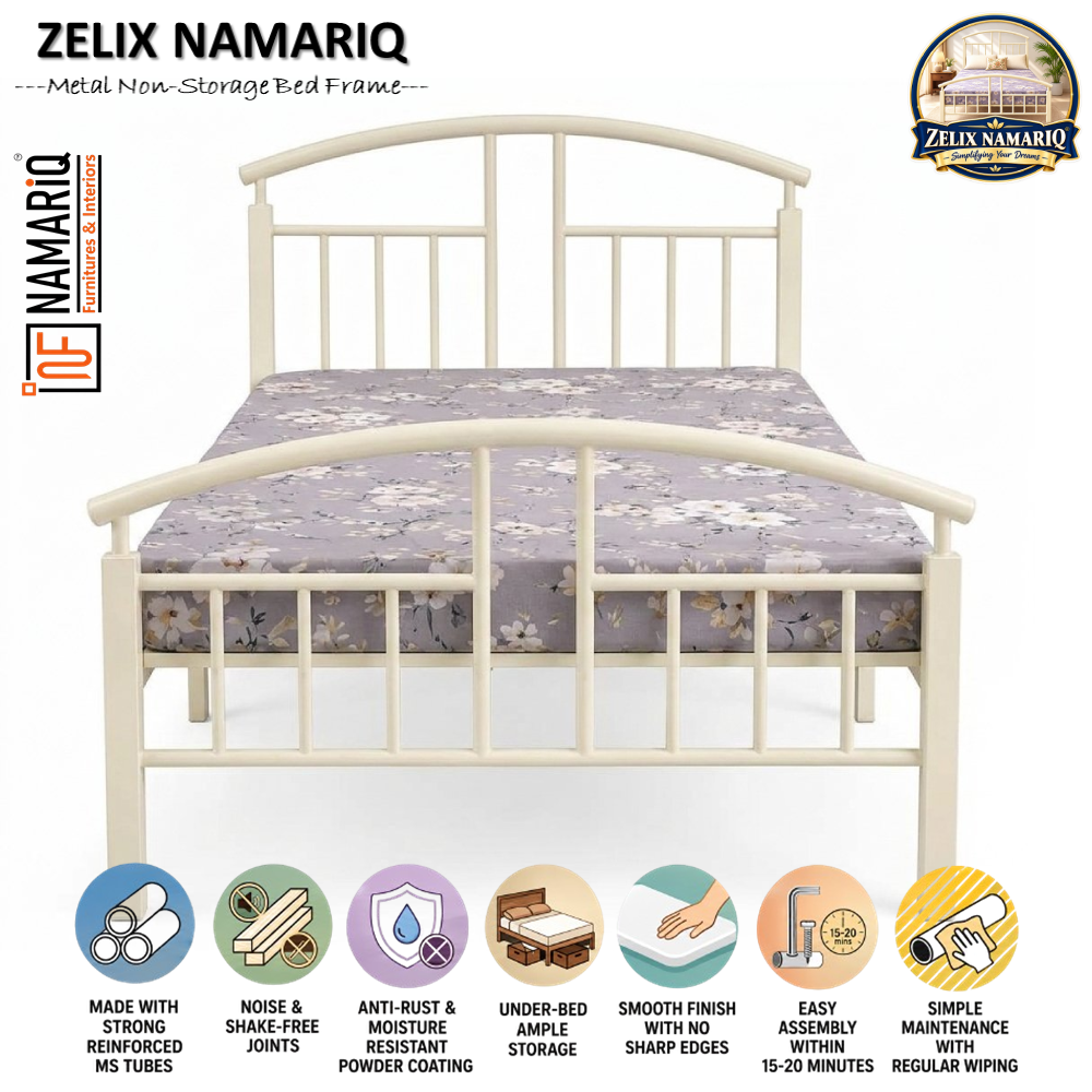zelix-namariq-wrought-iron-metal-bed-without-inbuilt-storage-box-space-saving-bedroom-living-room-cot-bed-king-queen-single-sizes-with-without-mattress-ivory-color