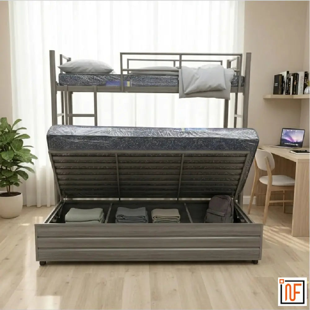 novus-namariq-twin-over-full-hydraulic-storage-triple-zone-bunk-bed-anti-rust-moisture-proof-powder-coated-finish-grey