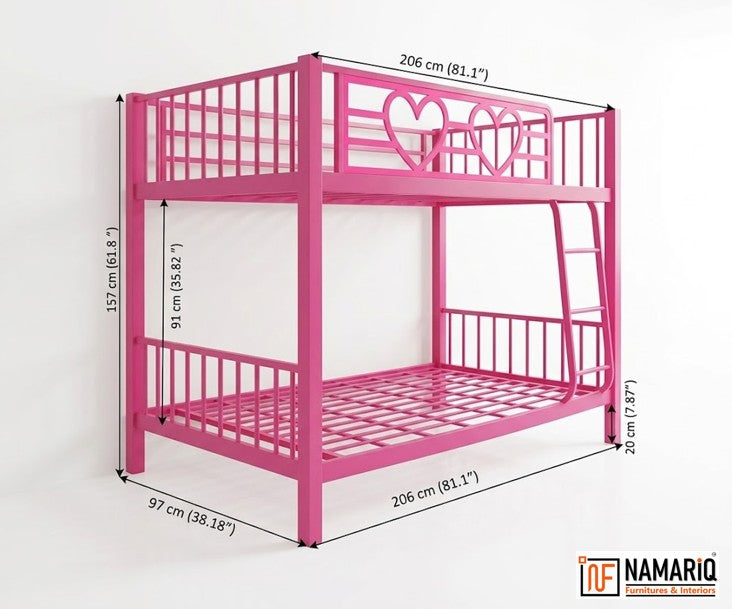 girliyappa-namariq-twin-hearts-twin-over-twin-metal-bunk-bed-without-storage-heavy-duty-powder-coated-pink-color