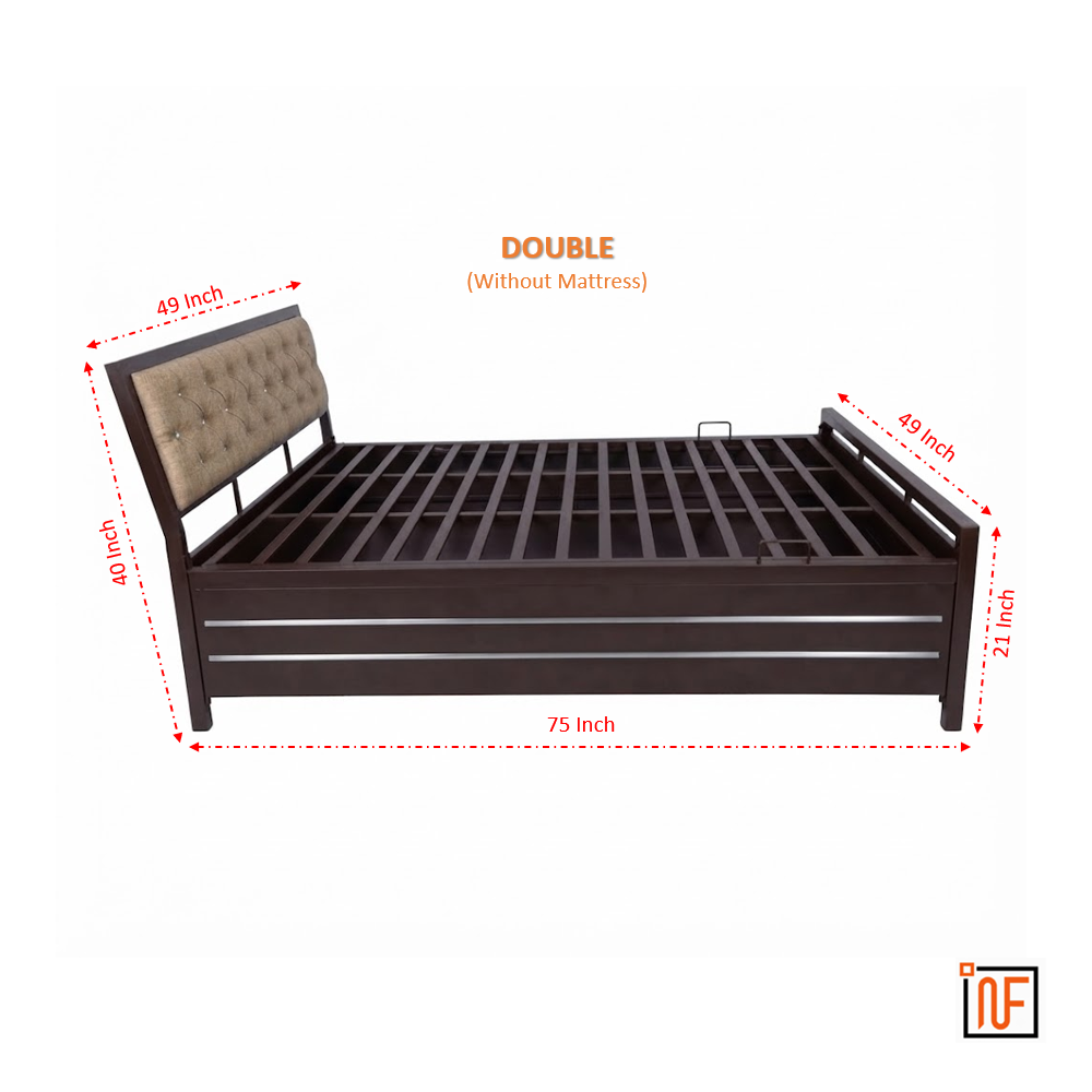 mirabilis-namariq-sanctuary-wrought-iron-metal-bed-with-hydraulic-box-storage-headboard-cushion-water-resistant-anti-rust-powder-coated-finish-brown