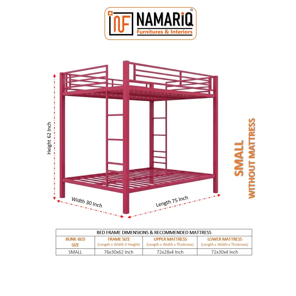 aegis-namariq-twin-over-twin-heavy-duty-metal-bunk-bed-without-inbuilt-storage-anti-rust-water-resistant-powder-coated-finish-dark-pink
