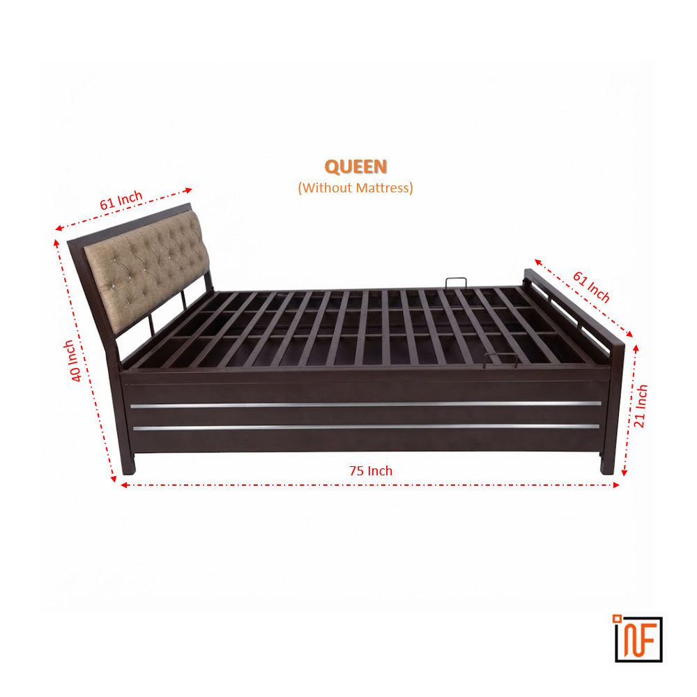 mirabilis-namariq-sanctuary-wrought-iron-metal-bed-with-hydraulic-box-storage-headboard-cushion-water-resistant-anti-rust-powder-coated-finish-brown