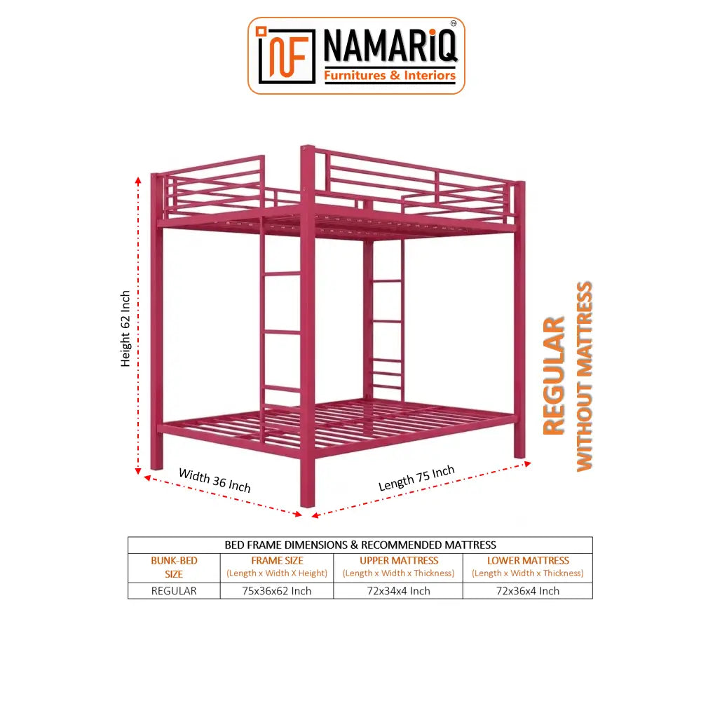 aegis-namariq-twin-over-twin-heavy-duty-metal-bunk-bed-without-inbuilt-storage-anti-rust-water-resistant-powder-coated-finish-dark-pink
