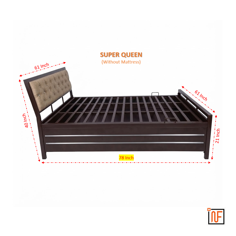 mirabilis-namariq-sanctuary-wrought-iron-metal-bed-with-hydraulic-box-storage-headboard-cushion-water-resistant-anti-rust-powder-coated-finish-brown