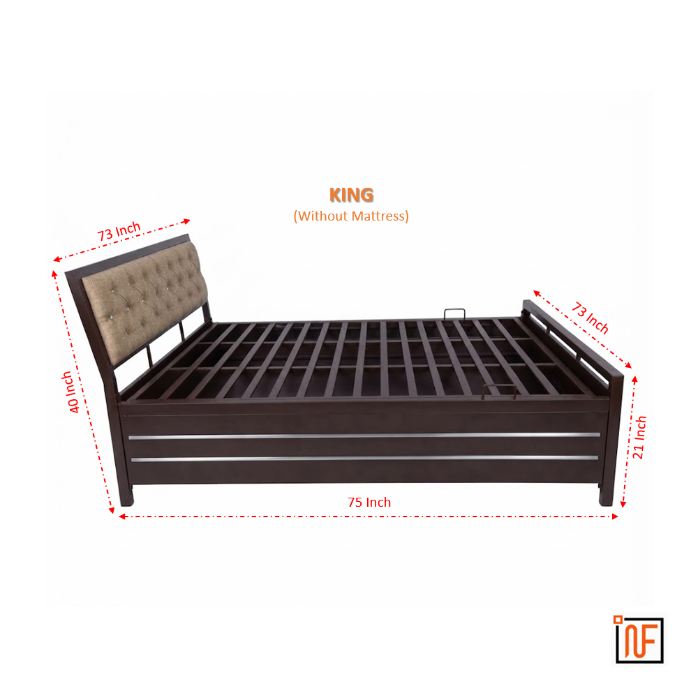 mirabilis-namariq-sanctuary-wrought-iron-metal-bed-with-hydraulic-box-storage-headboard-cushion-water-resistant-anti-rust-powder-coated-finish-brown