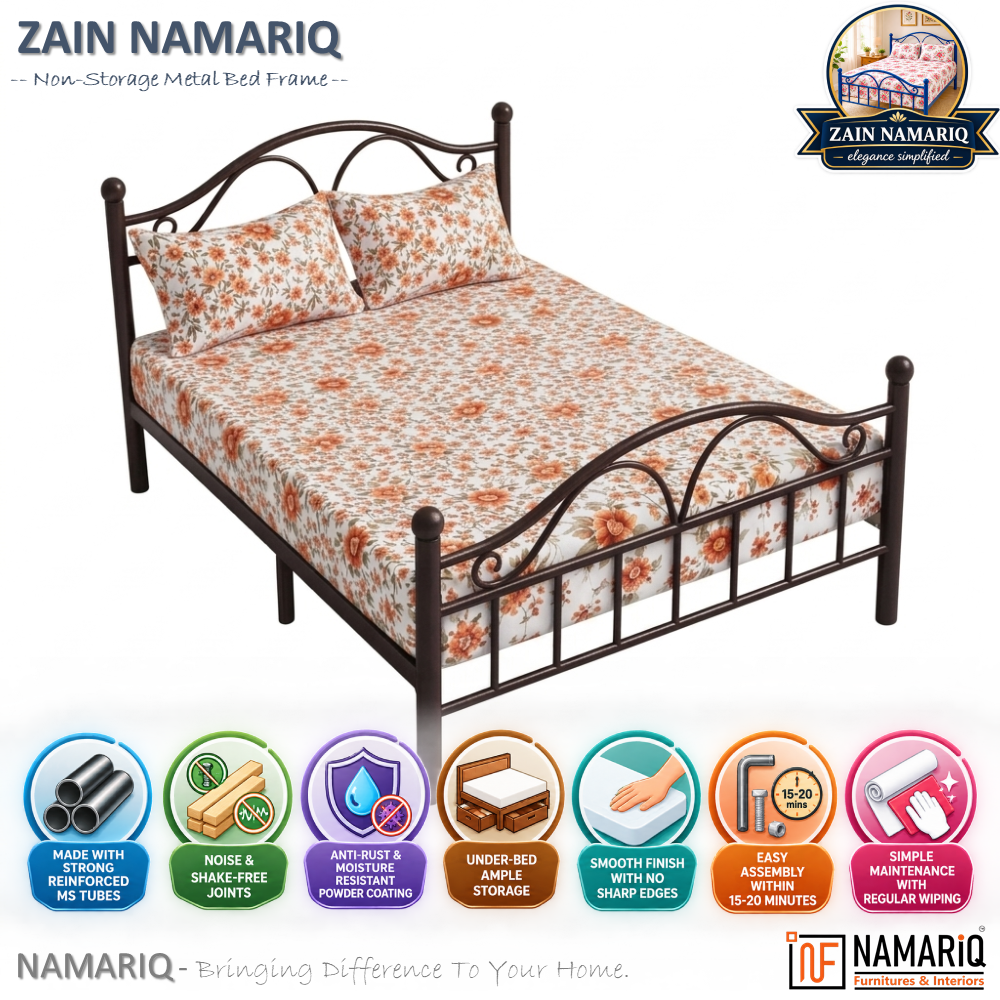 zain-namariq-wrought-iron-modern-metal-bed-cot-space-saving-bedroom-furniture-elegant-head-footboard-noise-free-easy-assembly-with-without-mattress-king-queen-single-sizes-powder-coated-brown-color
