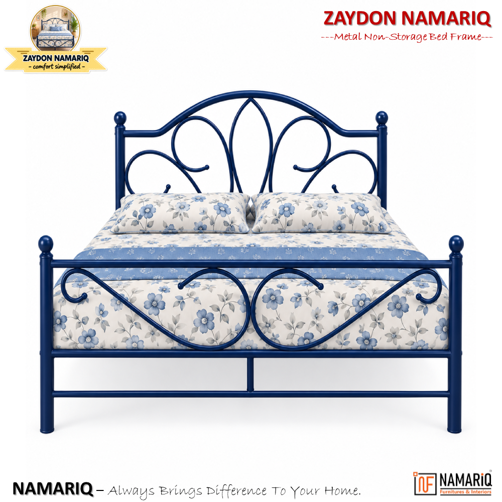 zaydon-namariq-solid-wrought-iron-metal-bed-cot-without-inbuilt-storage-box-space-saving-bedroom-furniture-artistic-head-footboard-with-without-mattress-king-queen-single-twin-sizes-powder-coated-blue-color
