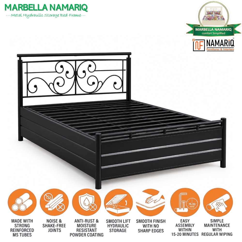 marbella-namariq-heavy-duty-metal-hydraulic-storage-bed-frame-classic-designer-headboard-bedroom-furniture-easy-assembly-premium-powder-coated-king-queen-single-sizes-black-color