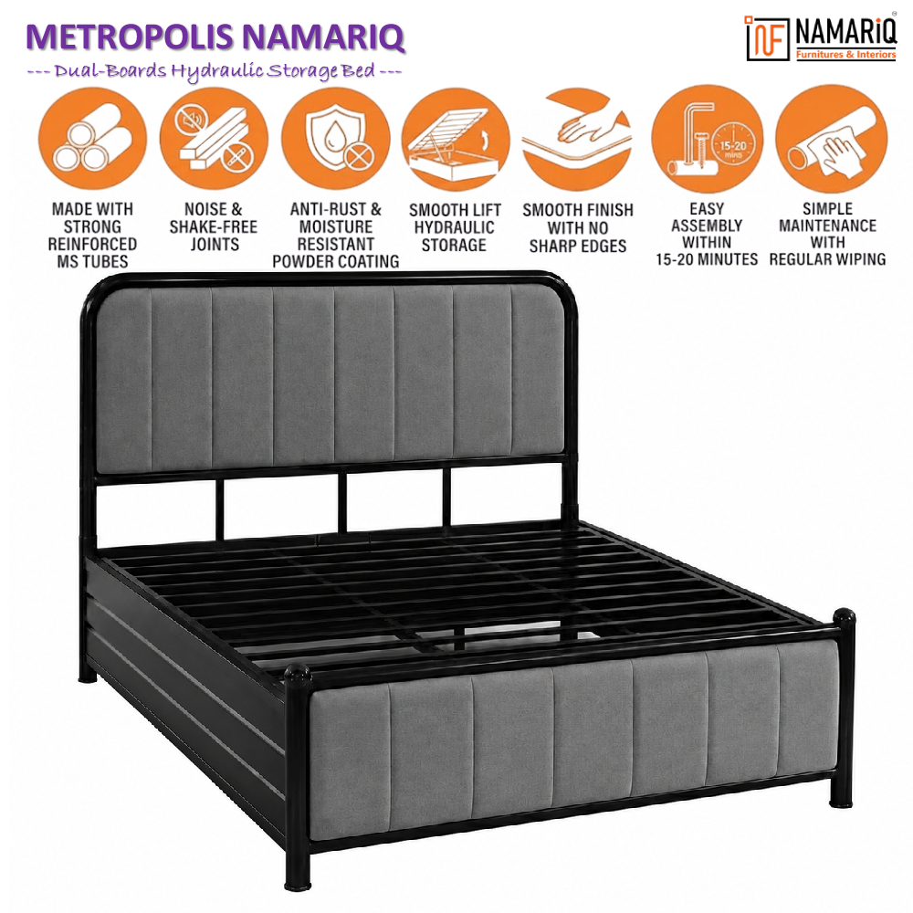 metropolis-namariq-hydraulic-storage-metal-bed-frame-with-cushioned-tufted-head-footboards-bedroom-furniture-easy-assembly-premium-powder-coated-king-queen-single-sizes-black-grey-color