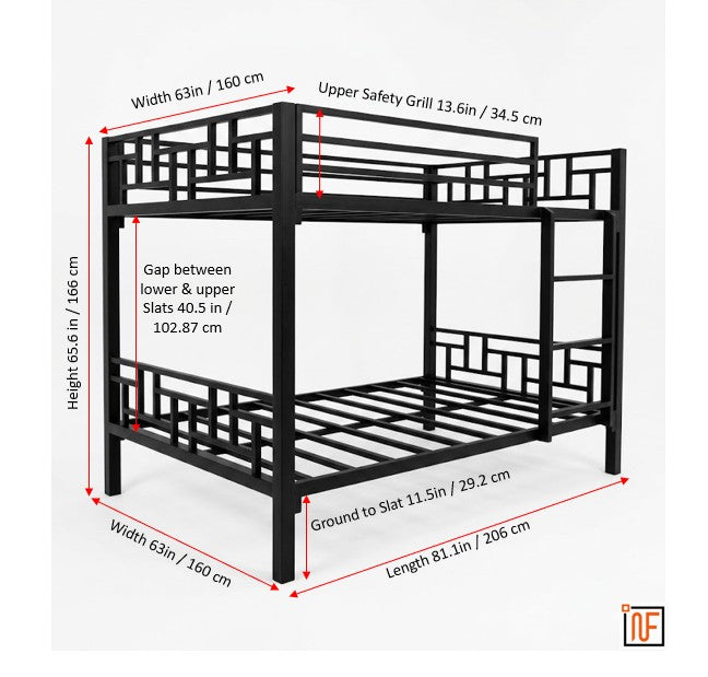 parivar-namariq-upgrade-your-sleep-space-with-the-namariq-full-over-full-metal-bunk-bed-for-4-persons-without-box-storage-without-mattresses-matte-black-powder-coated-finish