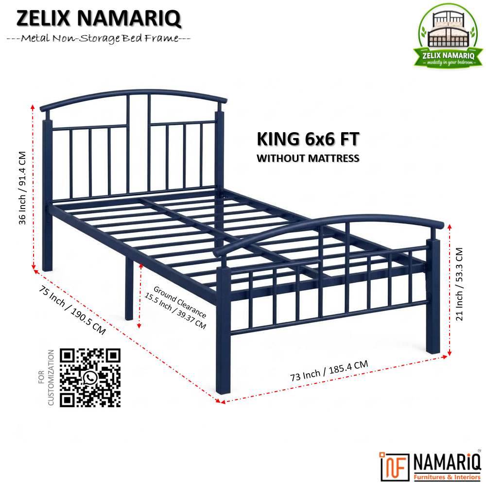 zelix-namariq-wrought-iron-metal-bed-without-inbuilt-storage-box-space-saving-bedroom-living-room-cot-bed-king-queen-single-sizes-with-without-mattress-blue-color