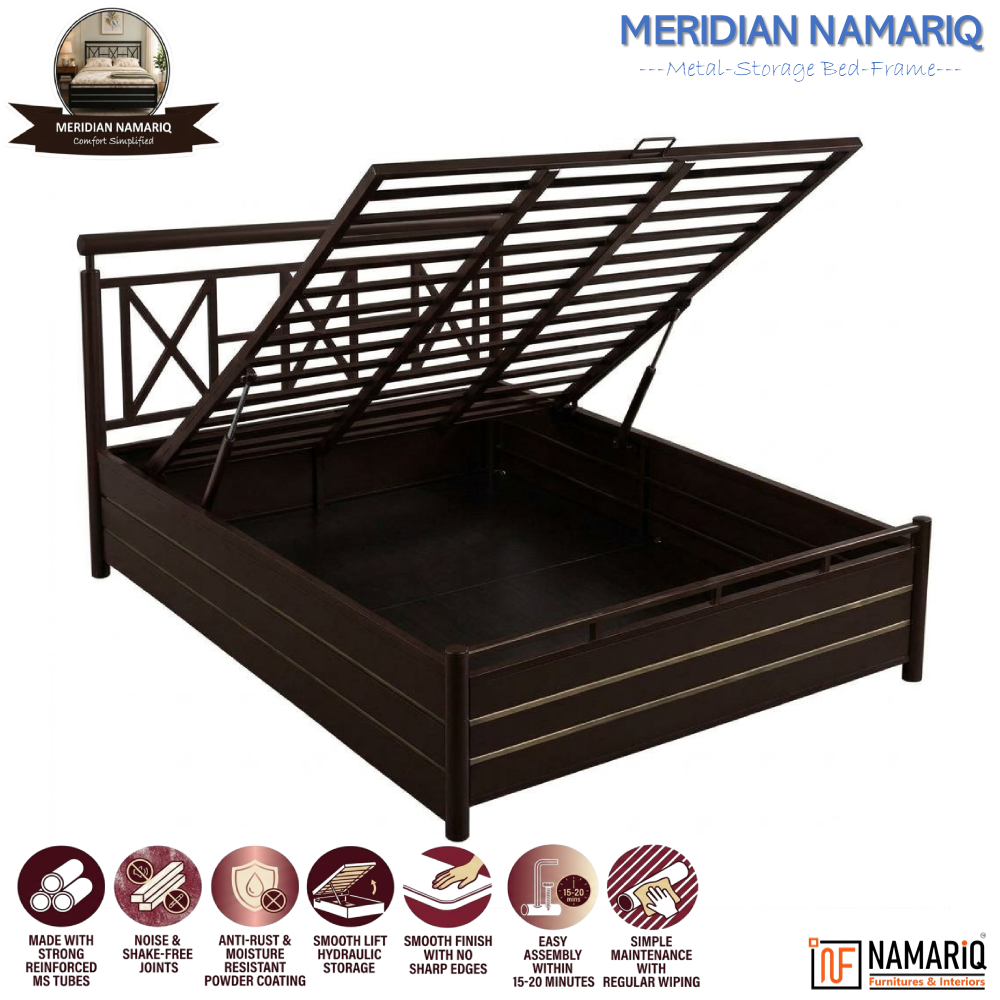 meridian-namariq-heavy-duty-hydraulic-storage-metal-bed-frame-with-designer-headboard-bedroom-furniture-easy-assembly-premium-powder-coated-king-queen-single-sizes-brown-color