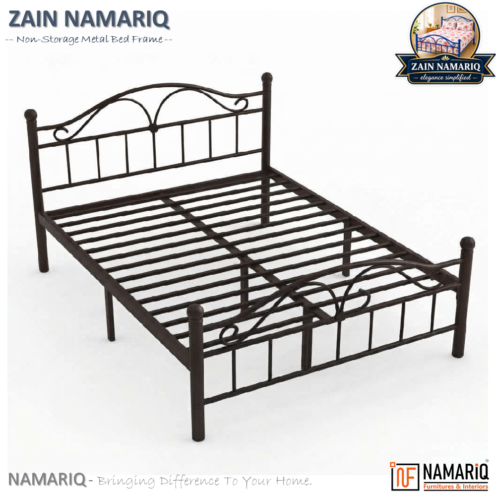 zain-namariq-wrought-iron-modern-metal-bed-cot-space-saving-bedroom-furniture-elegant-head-footboard-noise-free-easy-assembly-with-without-mattress-king-queen-single-sizes-powder-coated-brown-color