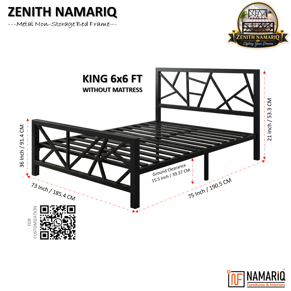 zenith-namariq-heavy-duty-metal-bed-frame-with-modern-geometric-x-pattern-solid-metal-bed-bedroom-home-furniture-with-without-mattress-powder-coated-black-finish-king-queen-double-single-sizes