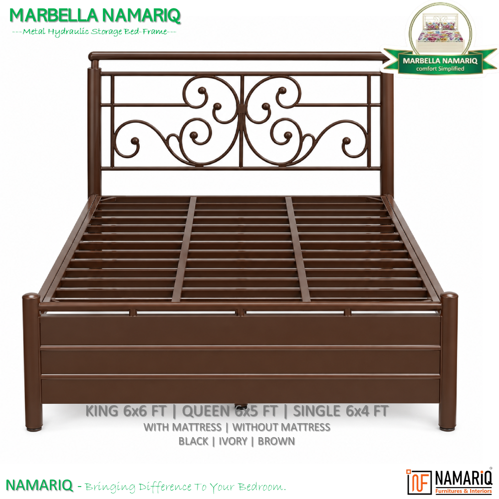 marbella-namariq-heavy-duty-metal-hydraulic-storage-bed-frame-classic-designer-headboard-bedroom-furniture-easy-assembly-premium-powder-coated-king-queen-single-sizes-brown-color