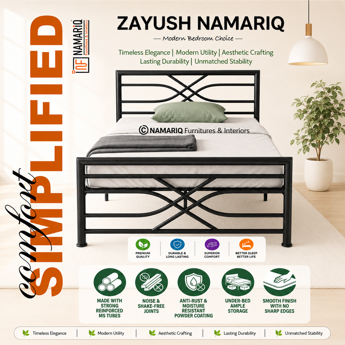 zayush-namariq-heavy-duty-metal-bed-frame-with-modern-geometric-headboard-footboard-bedroom-home-furniture-with-without-mattress-powder-coated-matte-black-finish-king-queen-single-sizes