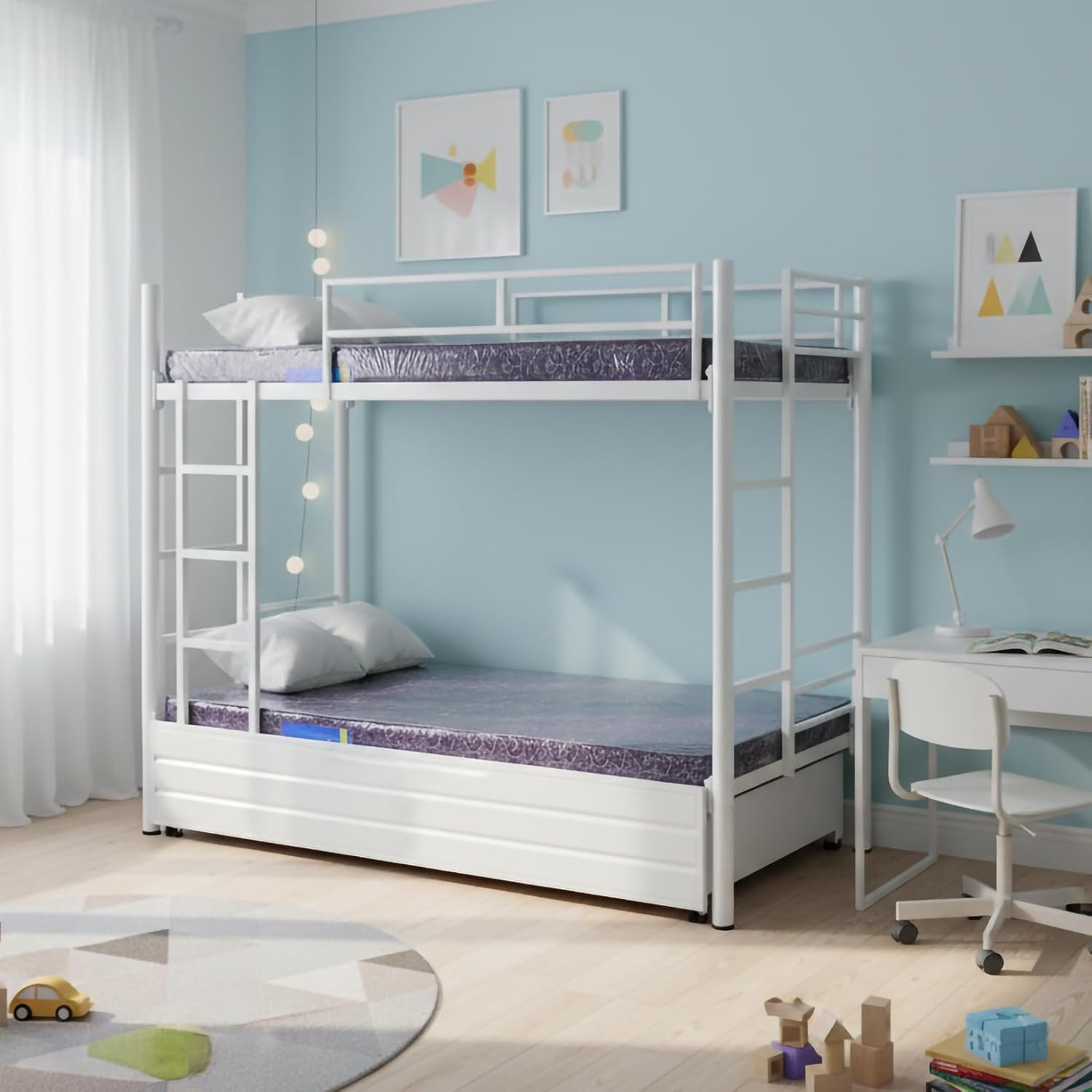 wrought-iron-bunk-bed-with-storage-box-for-adults-metal-frame-powder-coated-ivory